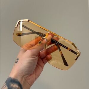 Gucci Gold and Orange women Sunglasses